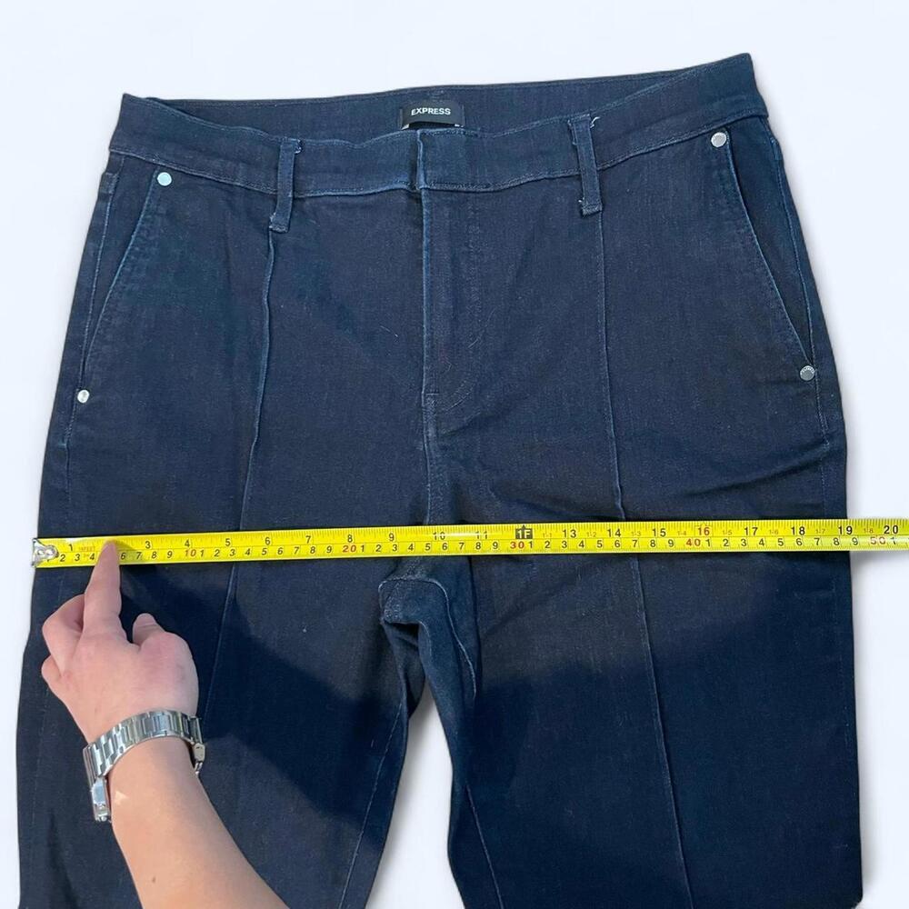 dark blue denim express skyscraper mid rise size 12 - Picture 5 of 8